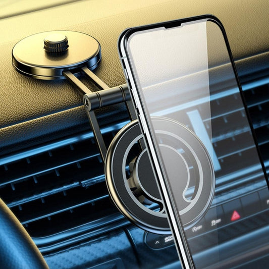 D27 Car Magnetic Telescopic Folding Navigation Mobile Phone Holder(Black) by buy2fix