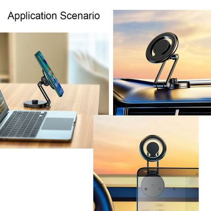 D27 Car Magnetic Telescopic Folding Navigation Mobile Phone Holder(Silver) by buy2fix