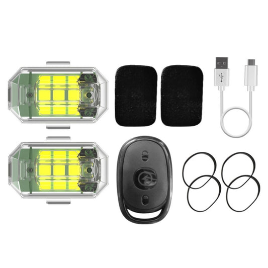 Remote Control LED Car Modified Electric Car Warning Tail Light, Specification: 2 Light +1 RC by buy2fix