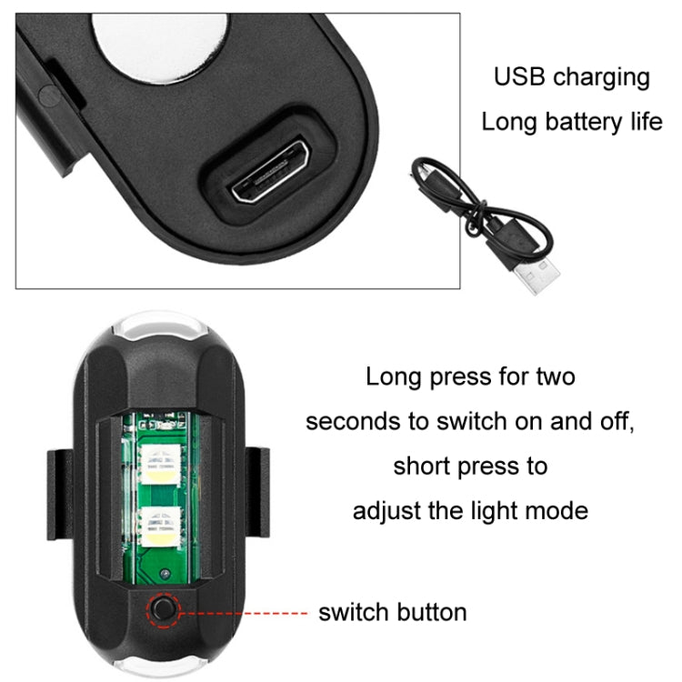 Vibration Remote Control Induction Motorcycle Wireless Strong Magnetic Warning Flash Light, Specification: 2 Light +1 RC - Signal Lights by buy2fix | Online Shopping UK | buy2fix