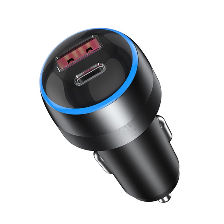 IBD355-1UC 18W+45W Smart Car Charger Dual-port Metal Phone Fast Charger(QC3.0+PD 3.0) - Car Charger by buy2fix | Online Shopping UK | buy2fix