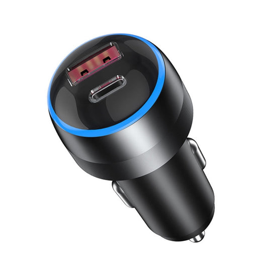 IBD355-1UC 18W+45W Smart Car Charger Dual-port Metal Phone Fast Charger(QC3.0+PD 3.0) - Car Charger by buy2fix | Online Shopping UK | buy2fix