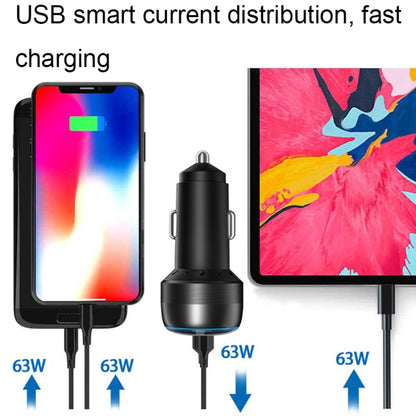 IBD355-1UC 18W+45W Smart Car Charger Dual-port Metal Phone Fast Charger(QC3.0+PD 3.0) - Car Charger by buy2fix | Online Shopping UK | buy2fix