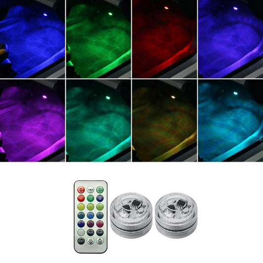 Car Modification Wireless Colorful Remote Control Atmosphere Light, Specification: 2 Lights +1 RC - Atmosphere lights by buy2fix | Online Shopping UK | buy2fix
