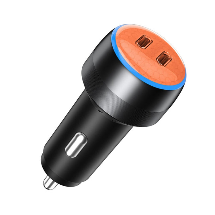 IBD355-2C PD20W+PD20W Smart Car Mobile Phone Charger(Orange) - Car Charger by buy2fix | Online Shopping UK | buy2fix
