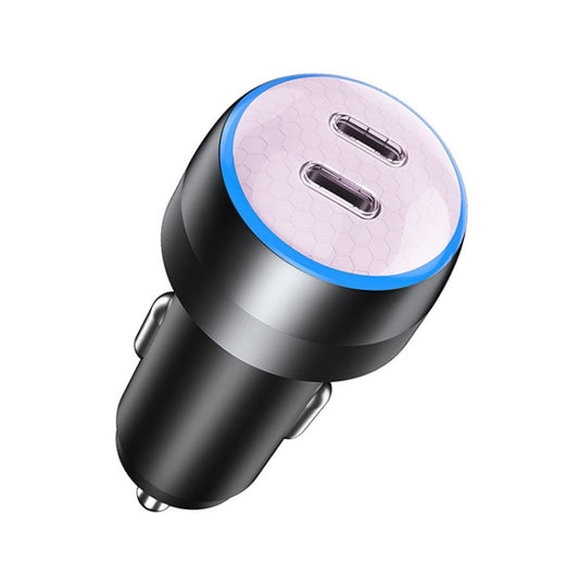 IBD355-2C PD20W+PD20W Smart Car Mobile Phone Charger(Pink) - Car Charger by buy2fix | Online Shopping UK | buy2fix