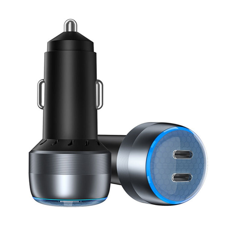 IBD355-2C Dual PD Smart Car Phone Charger With LED Light, Spec: PD30W+PD30W - Car Charger by buy2fix | Online Shopping UK | buy2fix