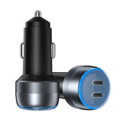 IBD355-2C Dual PD Smart Car Phone Charger With LED Light, Spec: PD30W+PD30W - Car Charger by buy2fix | Online Shopping UK | buy2fix