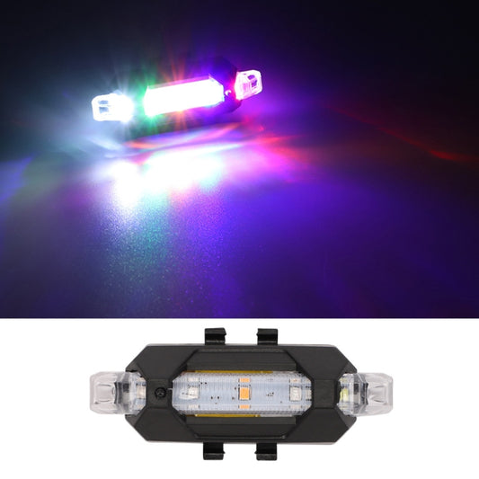 Motorcycle Bicycle Charging Strobe Decorative Warning Tail Light(Color Light) by buy2fix