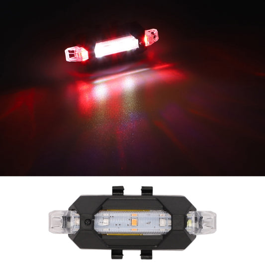 Motorcycle Bicycle Charging Strobe Decorative Warning Tail Light(Red White Light) by buy2fix