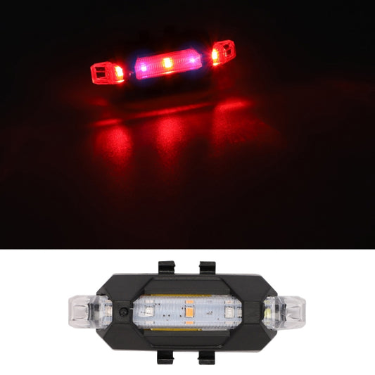 Motorcycle Bicycle Charging Strobe Decorative Warning Tail Light(Red Blue Light) by buy2fix