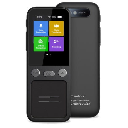 T16 Smart AI Translation Travel Translator Supports 138 Language Mutual Translation 14 Offline Translation(Black) -  by buy2fix | Online Shopping UK | buy2fix