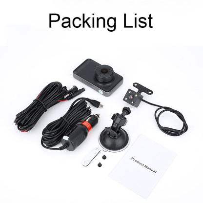 C900 3 Inch 1080P HD Dual-lens Motion Detection Driving Recorder by buy2fix