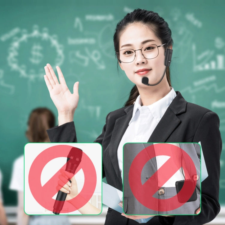 One For Two UHF Wireless Headset Microphone Lavalier Headset Amplifier - Microphone by buy2fix | Online Shopping UK | buy2fix