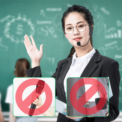 One For Two UHF Wireless Headset Microphone Lavalier Headset Amplifier - Microphone by buy2fix | Online Shopping UK | buy2fix