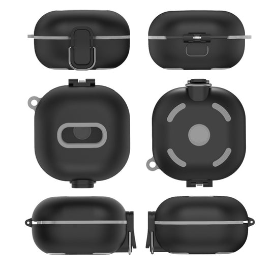 D10 For Samsung Galaxy Buds Live/Buds Pro/Buds 2 Shockproof Earphone Protective Cover Conjoined Switch(Black) - Samsung Earphone Case by buy2fix | Online Shopping UK | buy2fix