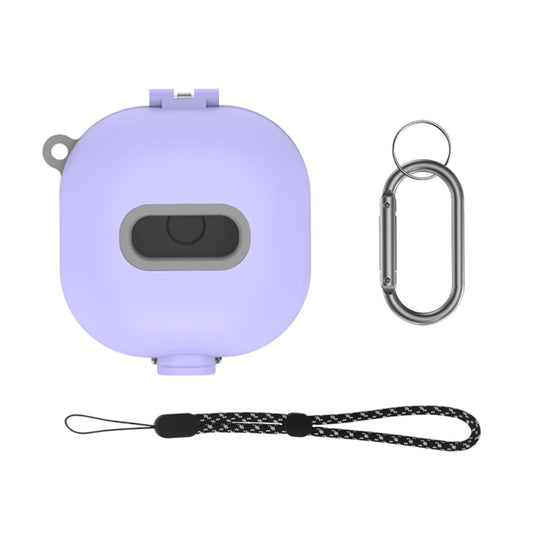 D10 For Samsung Galaxy Buds Live/Buds Pro/Buds 2 Shockproof Earphone Protective Cover Conjoined Switch(Purple) - Samsung Earphone Case by buy2fix | Online Shopping UK | buy2fix