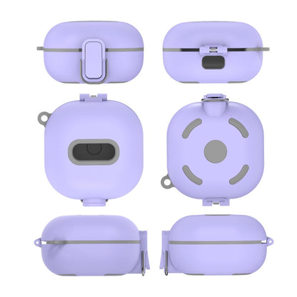 D10 For Samsung Galaxy Buds Live/Buds Pro/Buds 2 Shockproof Earphone Protective Cover Conjoined Switch(Purple) - Samsung Earphone Case by buy2fix | Online Shopping UK | buy2fix