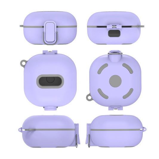 D10 For Samsung Galaxy Buds Live/Buds Pro/Buds 2 Shockproof Earphone Protective Cover Conjoined Switch(Purple) - Samsung Earphone Case by buy2fix | Online Shopping UK | buy2fix