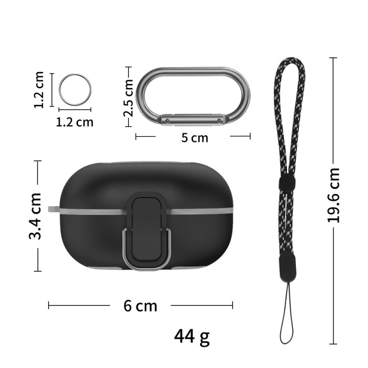 D10 For Samsung Galaxy Buds Live/Buds Pro/Buds 2 Shockproof Earphone Protective Cover Conjoined Switch(Purple) - Samsung Earphone Case by buy2fix | Online Shopping UK | buy2fix