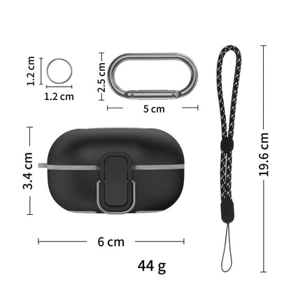 D10 For Samsung Galaxy Buds Live/Buds Pro/Buds 2 Shockproof Earphone Protective Cover Conjoined Switch(Purple) - Samsung Earphone Case by buy2fix | Online Shopping UK | buy2fix