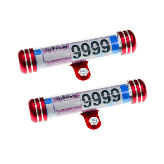 TF-2224 2pcs Multifunctional Waterproof Motorcycle Tax Bill Collection Tube(Red) - Others by buy2fix | Online Shopping UK | buy2fix