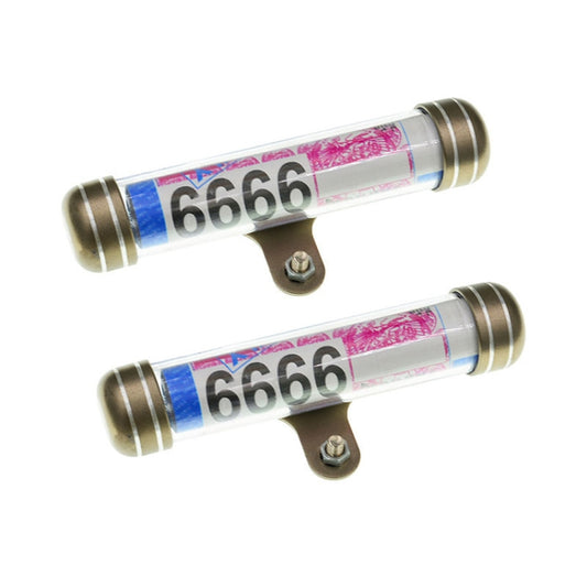 TF-2224 2pcs Multifunctional Waterproof Motorcycle Tax Bill Collection Tube(Black) - Others by buy2fix | Online Shopping UK | buy2fix