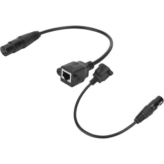 2pcs XLR 3 Pin Female To RJ45 Female Network Connector Adapter Converter Cable, Size: 30cm(Black) - Microphone Audio Cable & Connector by buy2fix | Online Shopping UK | buy2fix