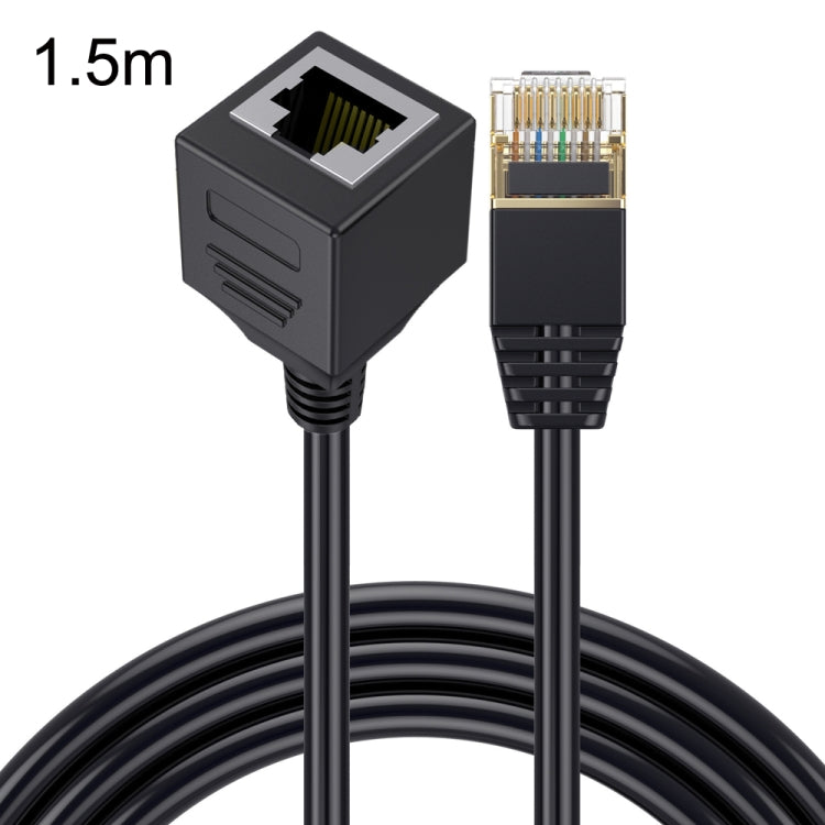 Straight Head 1.5m Cat 8 10G Transmission RJ45 Male To Female Computer Network Cable Extension Cable(Black) by buy2fix