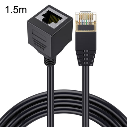 Straight Head 1.5m Cat 8 10G Transmission RJ45 Male To Female Computer Network Cable Extension Cable(Black) by buy2fix