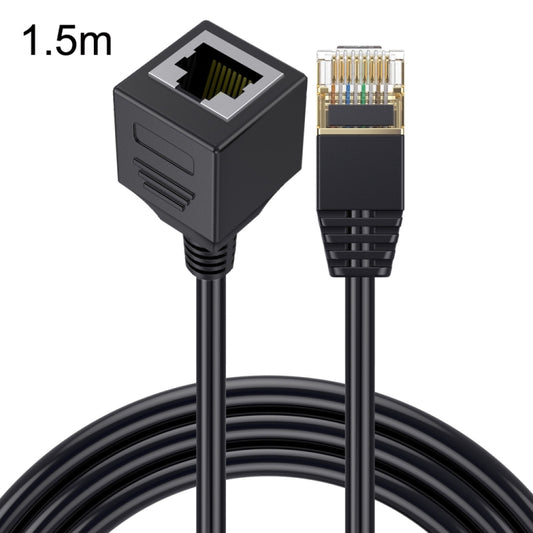 Straight Head 1.5m Cat 8 10G Transmission RJ45 Male To Female Computer Network Cable Extension Cable(Black) by buy2fix