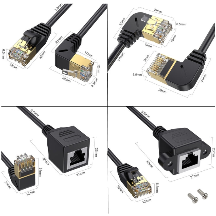 Straight Head 1.5m Cat 8 10G Transmission RJ45 Male To Female Computer Network Cable Extension Cable(Black) by buy2fix