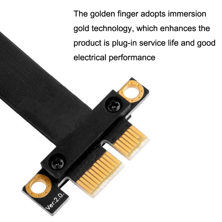 PCI-E 3.0 1X 180-degree Graphics Card Wireless Network Card Adapter Block Extension Cable, Length: 25cm by buy2fix