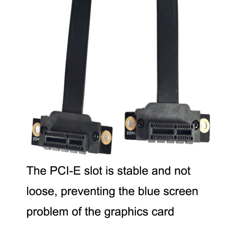 PCI-E 3.0 1X 180-degree Graphics Card Wireless Network Card Adapter Block Extension Cable, Length: 25cm by buy2fix