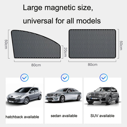 Car Sunshade Magnetic Iron Reflective Mesh Gauze Sunscreen Heat Insulation Sunshade Baffle(Rear Window Square) by buy2fix