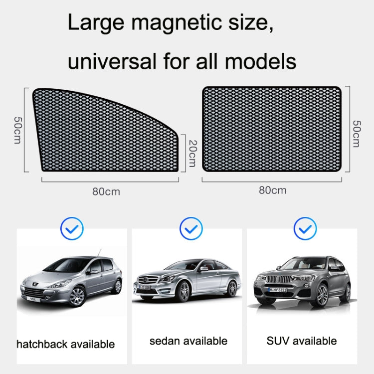 Car Sunshade Magnetic Iron Reflective Mesh Gauze Sunscreen Heat Insulation Sunshade Baffle(Front Window Co-driving) by buy2fix