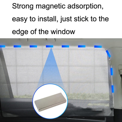 Car Sunshade Magnetic Iron Reflective Mesh Gauze Sunscreen Heat Insulation Sunshade Baffle(Rear Window Square) by buy2fix