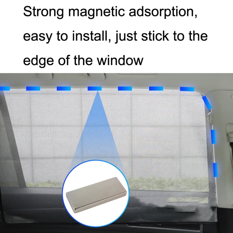 Car Sunshade Magnetic Iron Reflective Mesh Gauze Sunscreen Heat Insulation Sunshade Baffle(Front Window Driving) by buy2fix