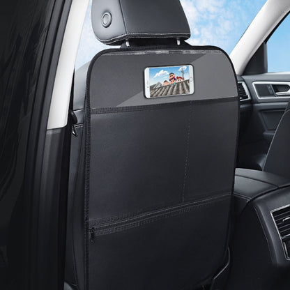 Car Seat Back Children Anti-kick Pad Back Rear Anti-dirty Universal Leather Protection Pad Storage Bag All Inclusive Version (Black) by buy2fix