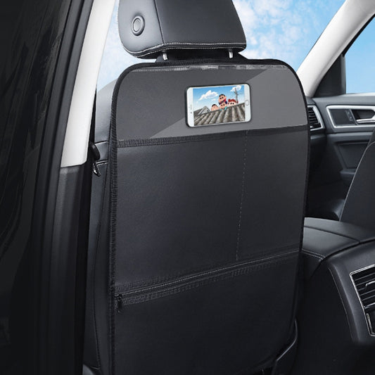Car Seat Back Children Anti-kick Pad Back Rear Anti-dirty Universal Leather Protection Pad Storage Bag All Inclusive Version (Black) by buy2fix