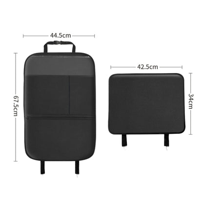 Car Seat Back Children Anti-kick Pad Back Rear Anti-dirty Universal Leather Protection Pad Storage Bag All Inclusive Version (Black) by buy2fix