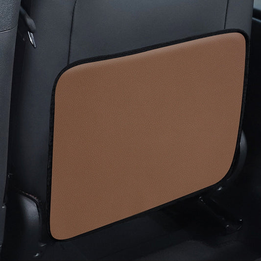 Car Seat Back Children Anti-kick Pad Back Rear Anti-dirty Universal Leather Protection Pad Storage Bag Half Pack Version (Brown) by buy2fix