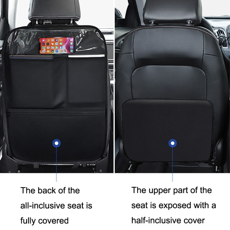 Car Seat Back Children Anti-kick Pad Back Rear Anti-dirty Universal Leather Protection Pad Storage Bag Half Pack Version (Wine Red) by buy2fix