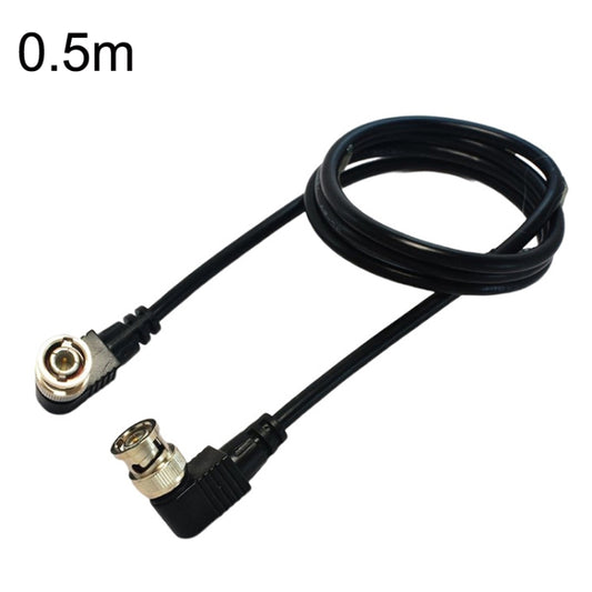 BNC Male to Male Elbow Audio and Video Cable Coaxial Cable, Length: 0.5m - Cable by buy2fix | Online Shopping UK | buy2fix