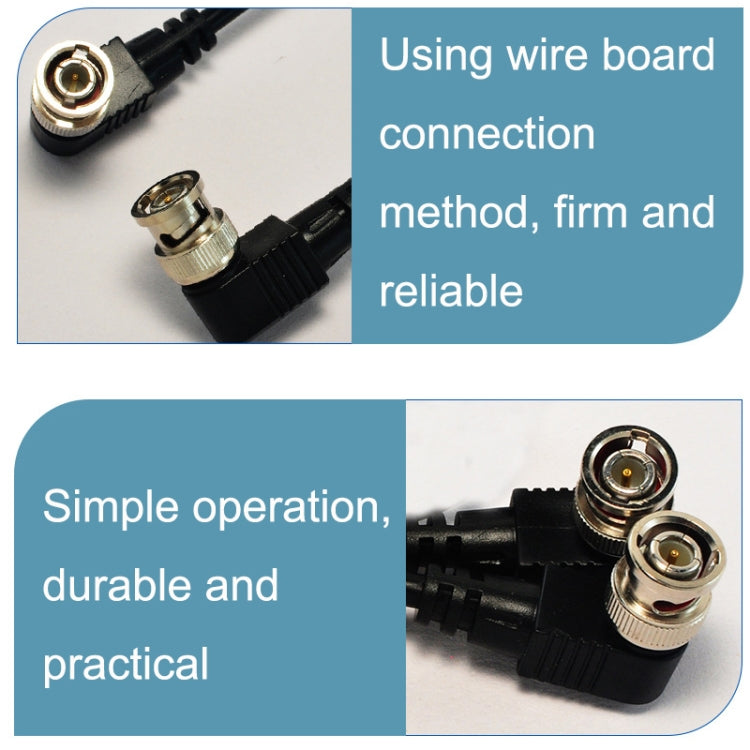 BNC Male to Male Elbow Audio and Video Cable Coaxial Cable, Length: 2m - Cable by buy2fix | Online Shopping UK | buy2fix