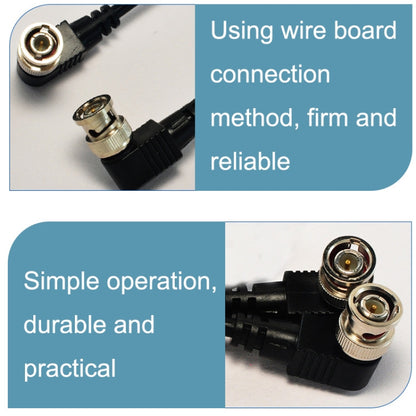 BNC Male to Male Elbow Audio and Video Cable Coaxial Cable, Length: 3m - Cable by buy2fix | Online Shopping UK | buy2fix