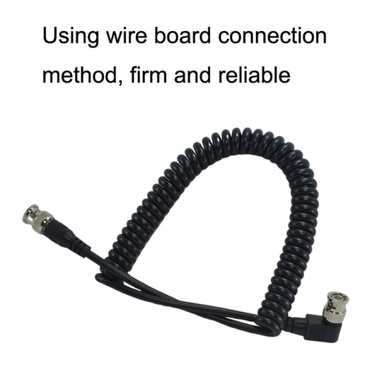 BNC Male Straight Head To Elbow Head Coaxial Spring Cable Video Cable Audio Signal Source Wire(2m) - Cable by buy2fix | Online Shopping UK | buy2fix