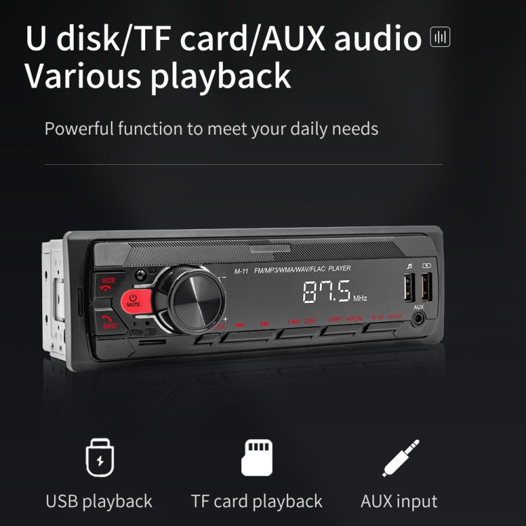 A3032 Car Bluetooth MP3 Player ISO Interface EQ Sound Effect Fast Charge Colorful Button Radio(Black) - In Car by buy2fix | Online Shopping UK | buy2fix
