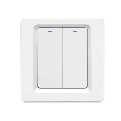 Tuya ZigBee Smart Single-fire Zero-fire Sharing Switch Phone Control Voice Panel EU Plug, Spec: 2 Buttons - Smart Switch by buy2fix | Online Shopping UK | buy2fix