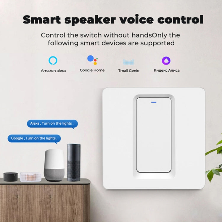 Tuya ZigBee Smart Single-fire Zero-fire Sharing Switch Phone Control Voice Panel EU Plug, Spec: 2 Buttons - Smart Switch by buy2fix | Online Shopping UK | buy2fix
